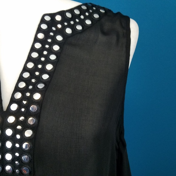 🆕️ 🎬 MICHAEL KORS Boho Sheer Embellished Retro Tunic // (NWOT) - Picture 4 of 6